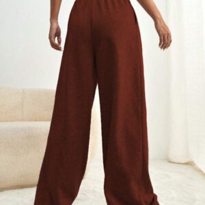 SHEIN EZwear Pantalon De Survêtement Unicolore À Lacets Ample
