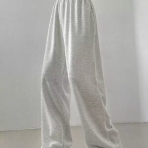 DAZY Pantalon de survêtement ample à taille coulissante et jambes larges pour femmes
