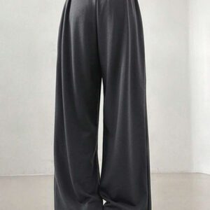 DAZY Pantalon de survêtement ample à taille coulissante et jambes larges pour femmes