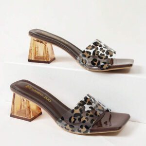 Sandales à talons hauts pour femmes avec sangle transparente à la mode, Sandales à Talons Épais à bout ouvert noir, Sandales à talons hauts cristal à la mode, Sandales à talons hauts résistantes aux glissades et à l'usure pour l'extérieur, Élégantes et polyvalentes sandales à talons hauts, Sandales à talon haut de style minimaliste