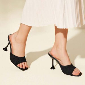 CUCCOO BASICS Chaussures femme sandales à talons pyramides minimalistes, sandales d'été élégantes à talon pour la remise des diplômes, le bal de promo, les vacances, les soldes d'été, la rentrée scolaire, les étudiantes, Noël, le Nouvel An
