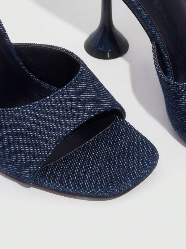 CUCCOO BASICS Chaussures femme sandales à talons pyramides minimalistes, sandales d'été élégantes à talon pour la remise des diplômes, le bal de promo, les vacances, les soldes d'été, la rentrée scolaire, les étudiantes, Noël, le Nouvel An – Image 21