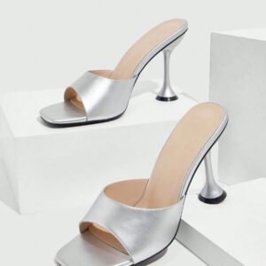 CUCCOO BASICS Chaussures femme sandales à talons pyramides minimalistes, sandales d'été élégantes à talon pour la remise des diplômes, le bal de promo, les vacances, les soldes d'été, la rentrée scolaire, les étudiantes, Noël, le Nouvel An