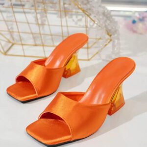 Sandales à talons hauts peintes à la mode pour femmes, sandales à talons hauts verts à bout ouvert pour le port en extérieur, se mettent facilement