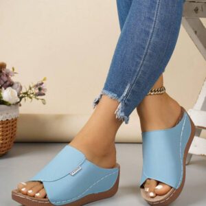 Sandales à lanières décontractées pour femmes, mules à plateforme mode polyvalentes et confortables