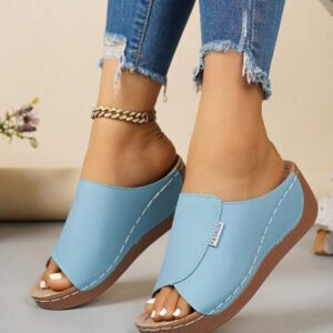 Sandales à lanières décontractées pour femmes, mules à plateforme mode polyvalentes et confortables
