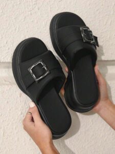 HighSole Sandales à plateforme plates élégantes et transparentes à lacets, style britannique casual polyvalent pour femmes. Semelle extérieure élevée, tenues de style printemps, élégantes pour l'Aïd, confort facile bohème, vacances urbaines, gala estival – Image 3