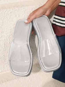 HighSole Sandales à plateforme plates élégantes et transparentes à lacets, style britannique casual polyvalent pour femmes. Semelle extérieure élevée, tenues de style printemps, élégantes pour l'Aïd, confort facile bohème, vacances urbaines, gala estival – Image 40
