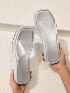 HighSole Sandales à plateforme plates élégantes et transparentes à lacets, style britannique casual polyvalent pour femmes. Semelle extérieure élevée, tenues de style printemps, élégantes pour l'Aïd, confort facile bohème, vacances urbaines, gala estival – Image 43