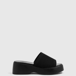 CUCCOO BASICS Sandales compensées roses pour femmes, sandales à bande unique en tissu pour les vacances de printemps et d'été, chaussures d'été et de printemps, vacances de printemps, Pâques