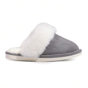 Nouvelles pantoufles de maison simples pour femmes en couleur unie à la mode, pantoufles plates unisexes anti-dérapantes en imitation fourrure de lapin pour hommes et femmes
