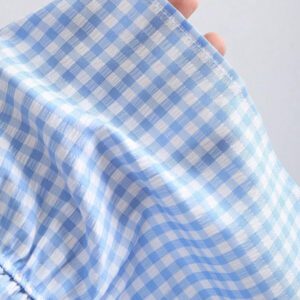 Sweetra Chemise longue à manches longues avec lacets et rayures pour femmes, style minimaliste adapté à l'été