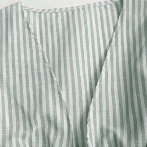 Sweetra Chemise longue à manches longues avec lacets et rayures pour femmes, style minimaliste adapté à l'été