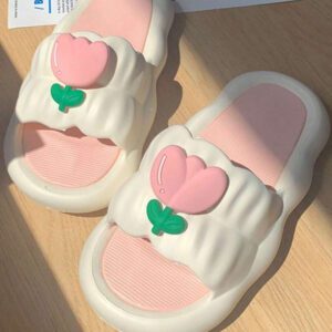 Nouveau modèle de mules Tulipe pour femmes et adolescentes, parfait pour le port d'intérieur en été, confortable et élégant pour une utilisation à la maison, design antidérapant, idéal pour les étudiants et les dortoirs, mignon