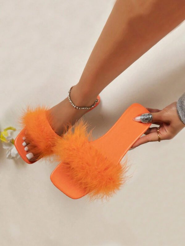 Sandales plates à bout carré pour femmes, sandales à bretelles de mode avec enfiler, sexy à porter avec des robes, printemps/été – Image 28