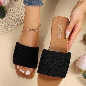Sandales marron pour femmes, tongs décontractées à la mode pour la plage, polyvalentes pour l'été