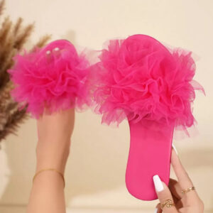 Sandales plates blanches pour femmes à bout rond confortable, avec ouverture en maille, anti-rides, tendance, pour usage extérieur printemps/été