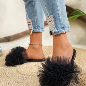 Sandales plates blanches pour femmes à bout rond confortable, avec ouverture en maille, anti-rides, tendance, pour usage extérieur printemps/été