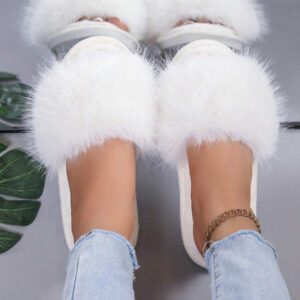 Pantoufles Pour Femme Intérieur Peluche Chaude , Hiver