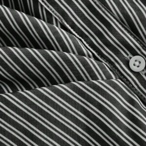 SHEIN MOD Femmes Bleu et Blanc Rayé Col Rabattu Manches Longues Pliantes Affaires, Décontracté Affaires, Années 90, Vêtements d'Automne, Vêtements, Décontracté Affaires, Retour à l'École, Chemisiers Femmes, Hauts de Sortie, Chemise à Manches Longues, Chemisiers Femmes de Travail