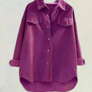 Chemise décontractée à manches longues, couleur unie, avec boutons devant, pour femmes
