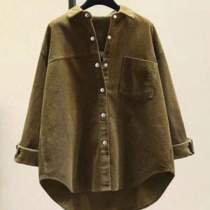 Chemise décontractée à manches longues, couleur unie, avec boutons devant, pour femmes