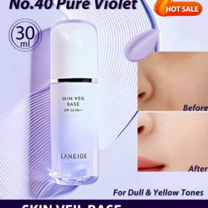 Laneige Laneige Skin Veil Base No.40 Pure Violet SPF23 / PA++ 30ml / Recommandé pour les personnes ayant un teint terne / Pour un effet de tonification de la peau rosée / Vous pouvez utiliser les teintes en fonction de votre problème de peau à partir d'une sélection de bases de correction de ton pour créer une base de maquillage naturelle