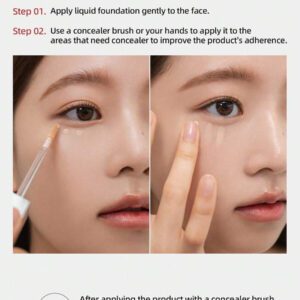 Clio K-Beauty KILL COVER FOUNWEAR CONCEALER , Concealer Pointe, Anti Pression, Concealer Liquide, Léger, Haute Couvrance, Longue Tenue, Camoufle, Corrige, Couvre, Hydrate, Met en Valeur, Sable Clair, Maquillage Coréen