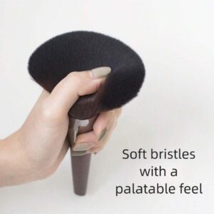 2 pièces Pinceau de poudre grand et moelleux, pinceau de maquillage super doux et pratique pour le fard à joues et la poudre fixatrice