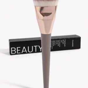 MAANGE 3 pièces Brosse plate ronde à tête plate pour fond de teint avec boîte, outil de maquillage respectueux de la peau