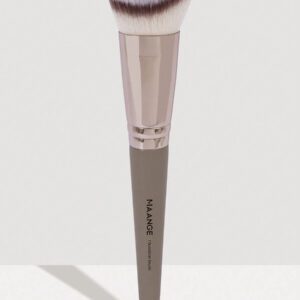 MAANGE 3 pièces Brosse plate ronde à tête plate pour fond de teint avec boîte, outil de maquillage respectueux de la peau