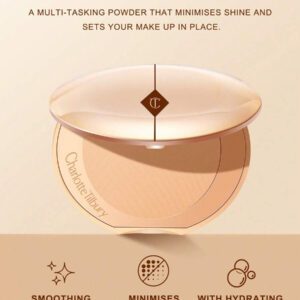 Charlotte Tilbury Charlotte Tilbury Poudre de finition sans défaut Airbrush, Micro-poudres perfectionnant le teint 1 - 0,28 oz/8g (Les anciennes et nouvelles versions sont expédiées de manière aléatoire)