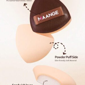 MAANGE 1/2/3/5 pièces Pinceau de fond de teint, pinceau de masque facial, pinceau correcteur, outils de maquillage avec des fibres douces, facile à transporter, set pour le voyage, cadeau pour les femmes et les filles