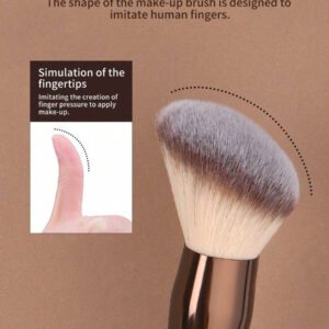 MAANGE 1 pièce Pinceau de blush facial professionnel, pinceau de maquillage avec fibre douce pour un transport facile, pinceau pour le voyage, cadeau pour les femmes et les filles