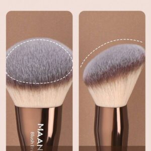 MAANGE 1 pièce Pinceau de blush facial professionnel, pinceau de maquillage avec fibre douce pour un transport facile, pinceau pour le voyage, cadeau pour les femmes et les filles