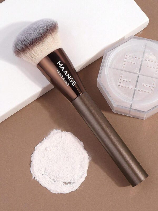 MAANGE 1 pièce Pinceau de blush facial professionnel, pinceau de maquillage avec fibre douce pour un transport facile, pinceau pour le voyage, cadeau pour les femmes et les filles – Image 8