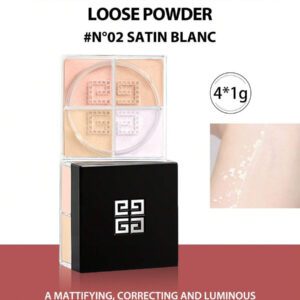 Givenchy GIVENCHY[Mini]PRISME LIBRE POUDRE LIBRE MATE ET LUMINEUX 4 En 1 Harmonie 2 4*1g / Pour Peaux Claires / La Poudre Libre Prisme Libre Présente Une Harmonie De Quatre Nuances Qui Matifie / La Poudre Libre Iconique Avec Correction Quadrichrome / Nouvelle Poudre De Finition Illuminante Ultra-Fine Avec Fini Lumineux 24H, Tenue 12H Et Contrôle De L'éclat Toute La Journée