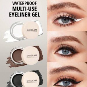 SHEGLAM Eyeliner Gel Anti-Taches Intensifié-Noir 3 Couleurs-Waterproof-Longue DuréE-Gel Eyeliner Mat-ImperméAble Et RéSistant à La Transpiration-Sans Bavures-Pigment Uniforme-Multi-Usage-Maquillage Des Yeux à Haute Teneur En Pigments--Eyeliner De NoëL Henna Remise De DiplôMe Anniversaire Vacances Haut ÉTé Automne Y2K ÉLéGant Mode Femmes Marque Maquillage CosméTique Beauté Visage FêTe Plage Voyage Camping Plein Air ÉCole Campus Excursion Festivals DéCoration Cadeau PréSent Rose Fille Cosplay Jeux Meilleur Couleur Charme Ambiance