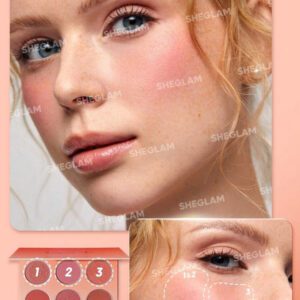 SHEGLAM Palette De Fards à Joues Floral Flush Palette De Fards à Joues En Poudre Compacte 6 Couleurs Fard à Joues LéGer Et Mat Naturel à Haute Pigmentation, Qui Ne Se DéColore Pas, Longue DuréE, , NoëL, Hiver, Rose Rare Remise De DiplôMe Anniversaire Vacances Haut ÉTé Automne Y2K ÉLéGant Mode Femmes Marque Maquillage CosméTique Beauté Visage FêTe Plage Voyage Camping Plein Air ÉCole Campus Excursion Festivals DéCoration Cadeau PréSent Rose Fille Cosplay Jeux Meilleur Couleur Charme Ambiance
