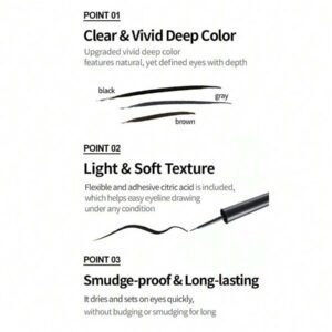 ETUDE [ Oh M'Eye Line]Eyeliner ultra longue tenue, imperméable et anti-transpiration. Extrêmement fin 0,1 mm, tient 24 heures sans bavure. Peut être enlevé à l'eau chaude. Indispensable pour les débutants