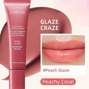 Laneige Sérum teinte pour lèvres gonflant, Glaçage de beauté coréenne, 12g, Hydratation nourrissante avec polypeptide, pour les soins et la couleur des lèvres, base de soin de la peau à 95%, brillance haute-intensité 12h, maquillage quotidien