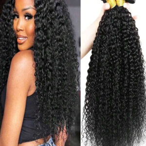 1 et 3 paquets de rallonges de cheveux bouclés crépus noirs de 14 à 22 pouces. Extensions de cheveux synthétiques résistantes à la chaleur pour coiffures DIY