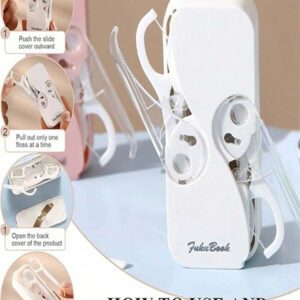 Boîte de rangement portable pour fil dentaire, boîte de rangement automatique à ouverture pop-up pour garder votre fil dentaire propre et rangé ! Accessoires de voyage essentiels, organisateur de voyage pour plage, vacances d'été, retour à l'école, accessoires de voyage, indispensables de voyage, accessoires scolaires, fournitures pour les vacances, retour à l'école, fournitures scolaires