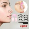 3 pièces/set kit de pinces de relevage du nez, pinces de mise en forme du nez de 3 tailles, forme de pont du nez, outil de beauté en silicone doux, appareil de mise en forme du nez invisible sans douleur, convient aux hommes et aux femmes, cadeau de Noël