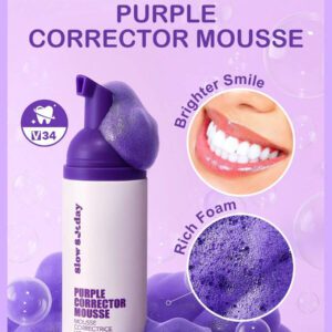 Mousse correctrice violette Slow Sunday, équilibre les couleurs chaudes jaunes et les couleurs froides violettes, élimine les taches