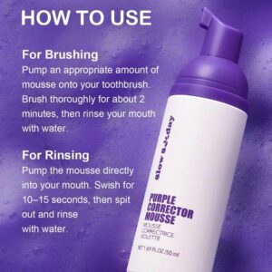Mousse correctrice violette Slow Sunday, équilibre les couleurs chaudes jaunes et les couleurs froides violettes, élimine les taches