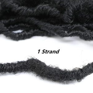 Extensions de cheveux de 8 à 45 pouces de long, nouvelle tresse synthétique Faux Locs, extension de cheveux Locs tricotée à la main douce et naturelle longue pour cadeaux de Noël (1B)
