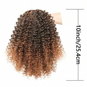 Extension de cheveux synthétiques frisés en queue de cheval 10 pouces court bouclé kinky avec cordon pour femmes pour un port quotidien, queue de cheval synthétique frisée postiche