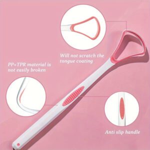 1 pièce Grattoir à langue portable pour adultes, nettoie doucement le revêtement de la langue pour une haleine fraîche, compact et pratique à transporter dans la poche ou le sac