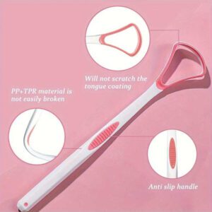 1 pièce Grattoir à langue portable pour adultes, nettoie doucement le revêtement de la langue pour une haleine fraîche, compact et pratique à transporter dans la poche ou le sac